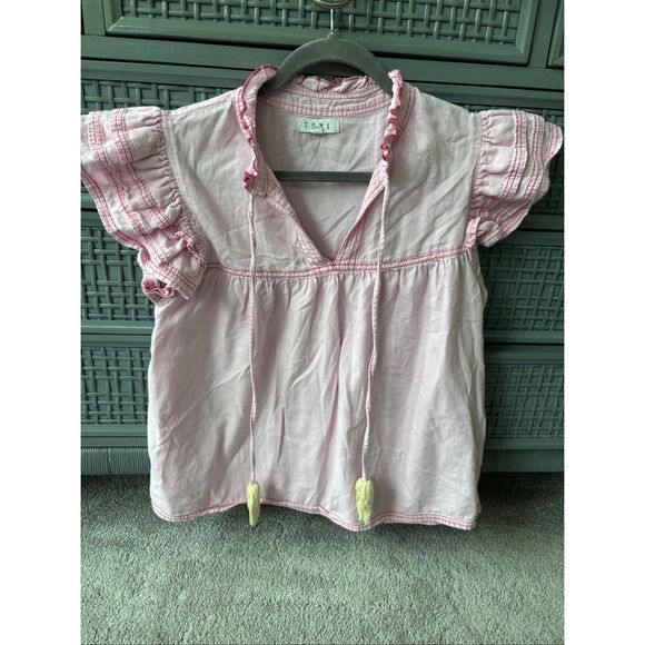 NWOT THMl flutter sleeve top, Small $78 F18 - Picture 1 of 8